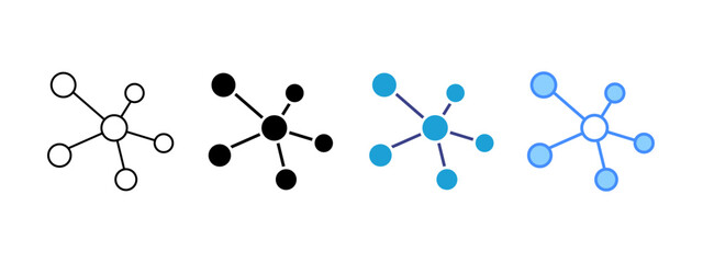 Network Mapping icon set multiple style collection