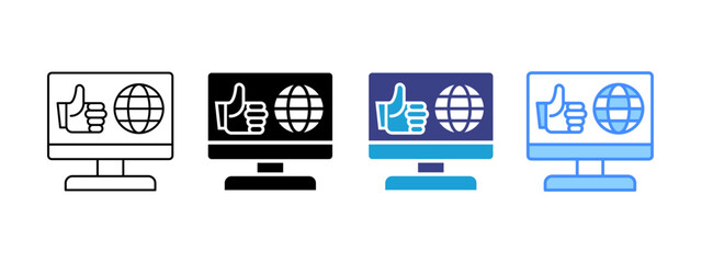 Network Reliability icon set multiple style collection