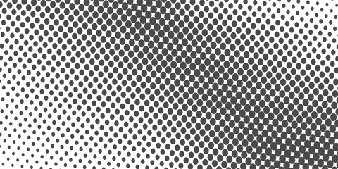 Halftone gradient. Dotted gradient, smooth dots spraying and halftones dot background seamless horizontal geometric pattern vector template set