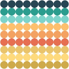 Retro sunset stripes of circles pattern