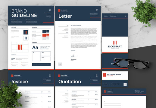 Orange And Blue Brand Guidelines Stratup