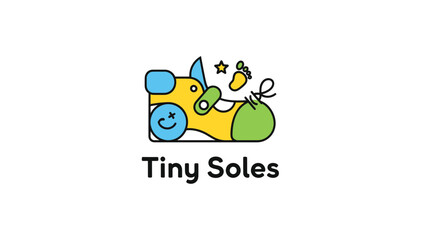 Fototapeta premium Creative Artwork, Cute Cartoon Shoes, Playful Design, Illustrative Style, Vibrant Colors, Fun Concept