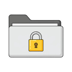 Locked Folder with Padlock Icon.
