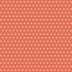 Seamless retro geometric pattern with small white dots on orange background
