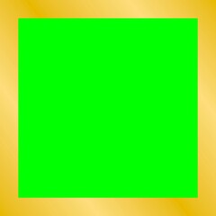 green screen frame gold template design