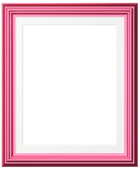 Pink frame isolated on white background. Realistic rectangle frames mockup. Classic Photo wooden frame. Shades of pink borders set for painting, poster, photo gallery. 3d png illustration.