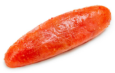 Japanese  fish roe, Seasoned cod roe isolated on white background, Tara spawn on white background With clipping path.