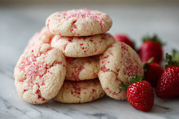 Strawberry butter cookies
