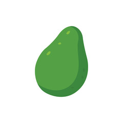 green avocado with drops of water