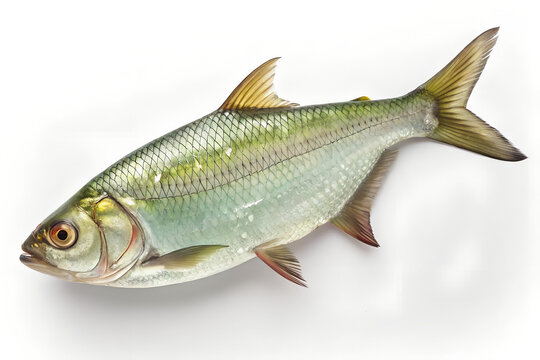 Bangladeshi Hilsha (Ilish) Fish &ndash; Premium Silver Seafood Isolated on White Background