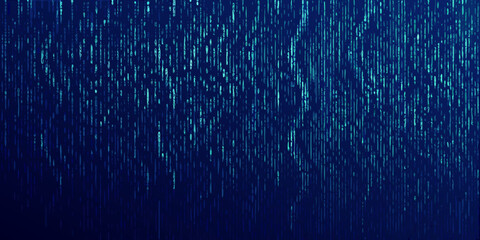 Abstract background of vertical blue lines resembling digital rain or code © Bebdas