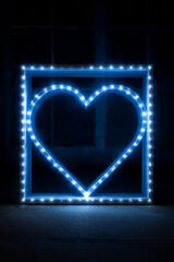 Heart illuminate light frame