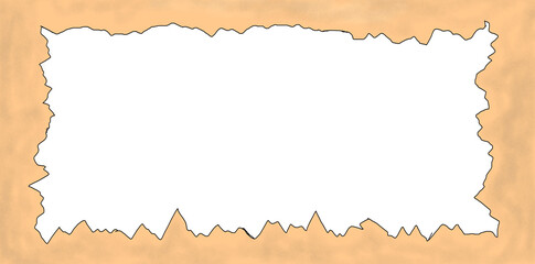 An abstract pastel brown frame or background, PNG format, isolated with transparent or white background for versatile design use.