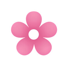 Fototapeta premium Simple pink flower with five petals