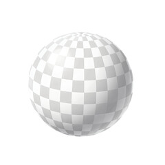 Sphere with checkered pattern in 3D design style