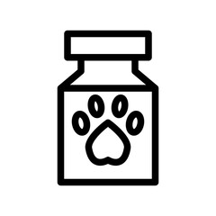 Medicine bottle for pet treatments.