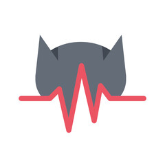 Icon representing animal heartbeat and health monitoring.