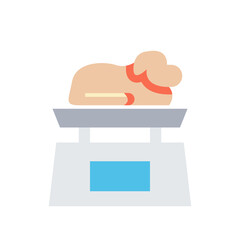 Scale to measure pet weight.