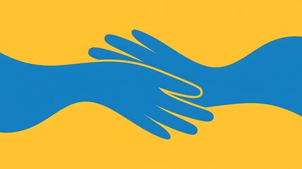 Obraz premium Abstract hands symbolizing unity cooperation and support 