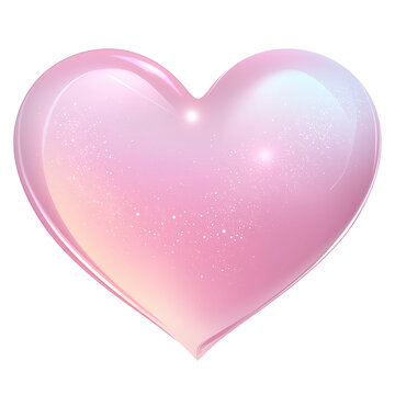 pink glitter gradient heart transparent background decorative element png