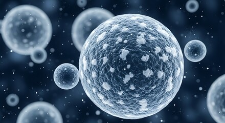 Cellular structure in blue