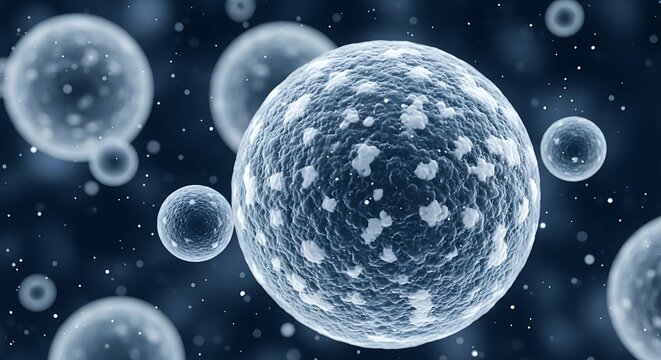 Cellular structure in blue