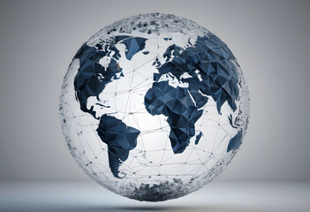 Digital globe forming a global network connection