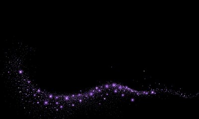 Purple Glitter Particle Trail – Shimmering Sparkle Light Path, Magical Abstract Background