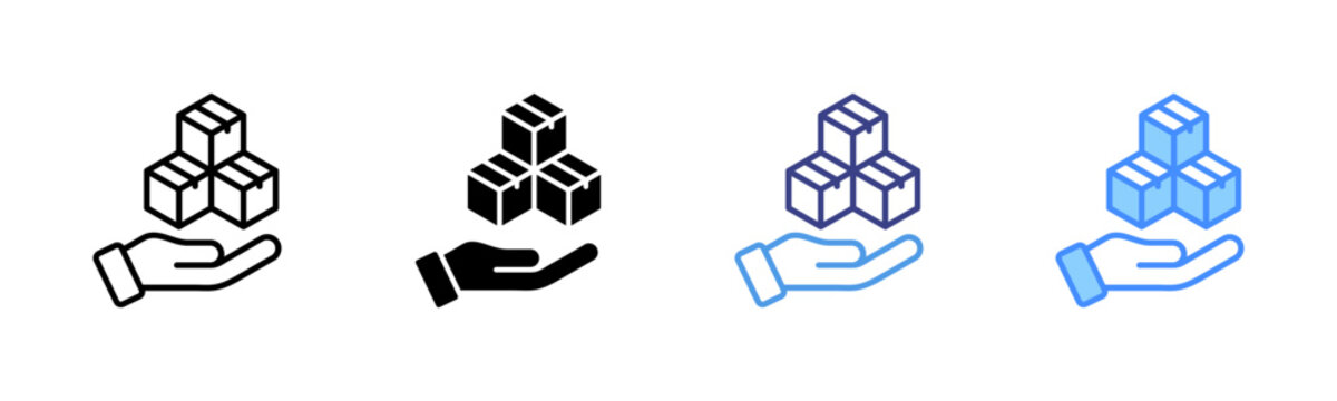 Product Management icon set multiple style collection