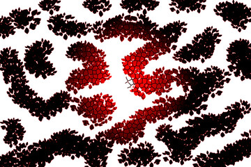 red and black ink splashes