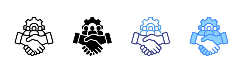 Crm icon set multiple style collection