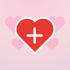 medical heart icon vector