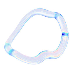 ガラスのようなクリスタルのようなオブジェクトの3Dイラスト