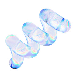 ガラスのようなクリスタルのようなオブジェクトの3Dイラスト