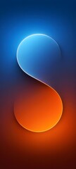 Abstract blue cosmic background with glowing sun and planets