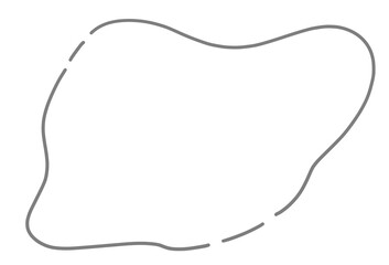 とぎれたゆるい形の線画3