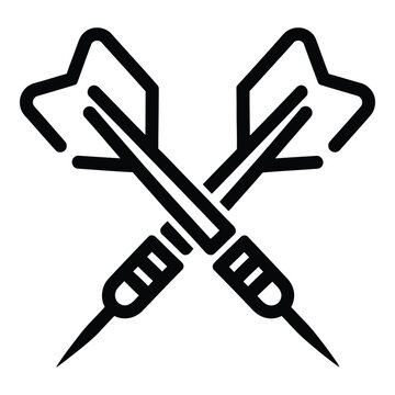 Crossed darts icon
