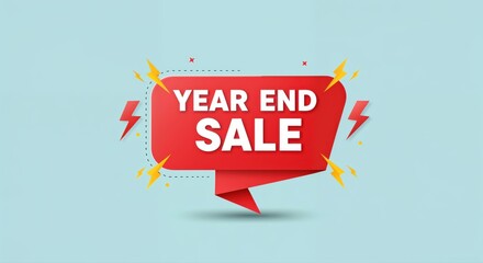 Year End Sale: a striking message of year-end sale, with bold design elements and dynamic visual. Capture attention and generate excitement, ideal for promotions, discounts, and holiday offers. 