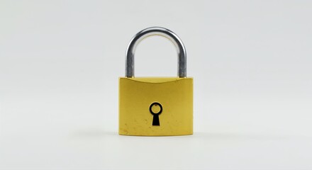 Security Lock on Display: A close-up view of a secure padlock, symbolizing protection, confidentiality, and data safety, standing as a sentinel against potential threats.