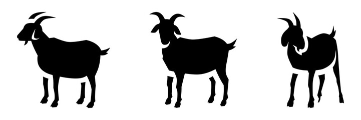 Goat Silhouette Vector Collection