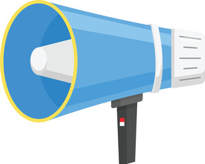 Megaphone Flat Illustration. Clean Icon Design Element on Isolated White Background