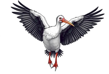 Flightless dodo bird illustration on white background,  illustration,  Mauritius