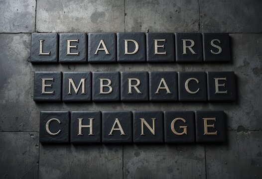 Inspirational Words about Leadership and Change for Motivational Purpose - Powered by Adobe