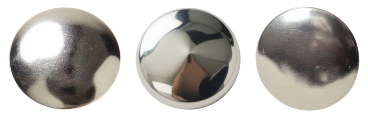 Metallic Buttons with Varied Finishes