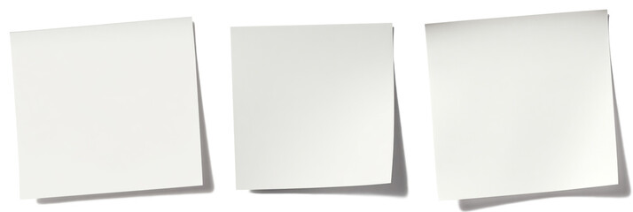 blank paper sheets, isolated on white background.