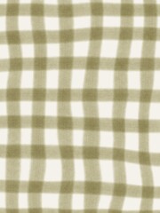 Hand Drawn Green Gingham Checkered Pattern Background