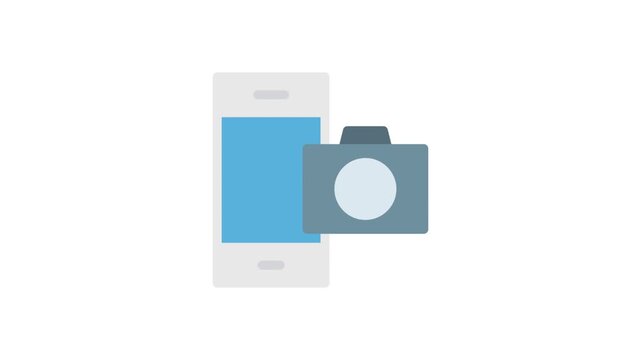 A smartphone and camera are linked to a computer, illustrating a setup for transferring photos and data.