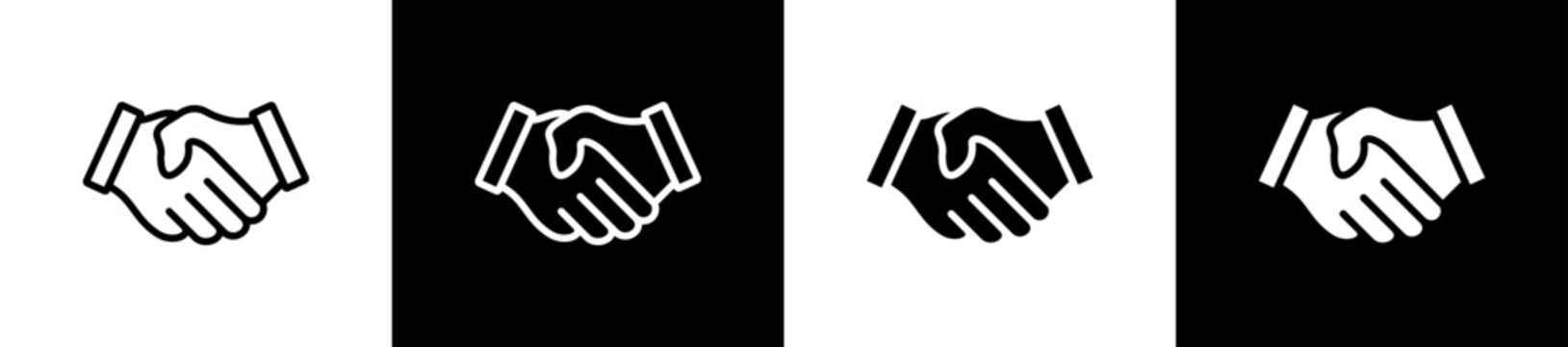 Business Partnership Deal line n glyph icon style in white and background