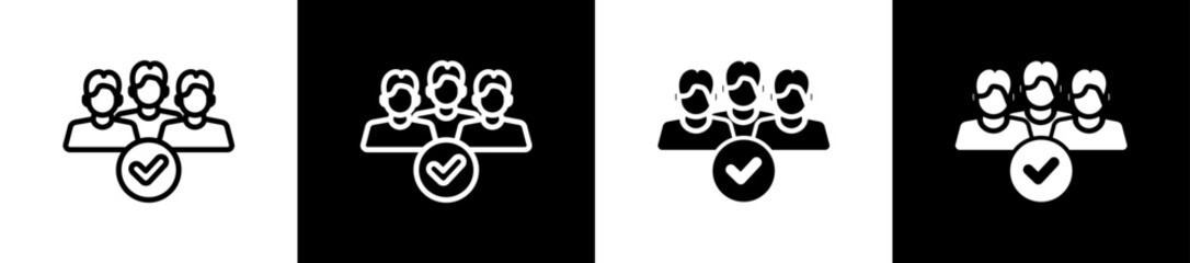 Family Business Partnership line n glyph icon style in white and background