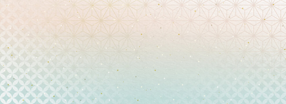 和柄 模様　背景 イラスト 横長